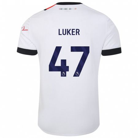 Kandiny Niño Camiseta Jayden Luker #47 Blanco 2ª Equipación 2023/24 La Camisa Chile