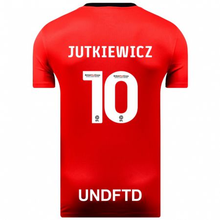 Kandiny Niño Camiseta Lukas Jutkiewicz #10 Rojo 2ª Equipación 2023/24 La Camisa Chile