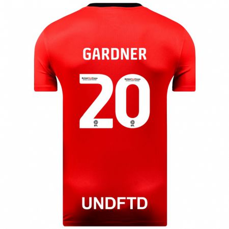 Kandiny Niño Camiseta Gary Gardner #20 Rojo 2ª Equipación 2023/24 La Camisa Chile