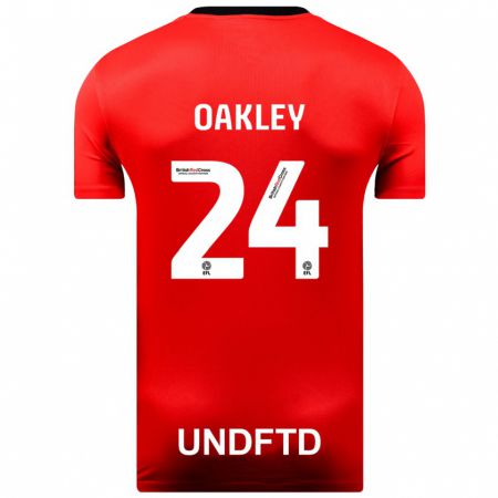 Kandiny Niño Camiseta Marcel Oakley #24 Rojo 2ª Equipación 2023/24 La Camisa Chile