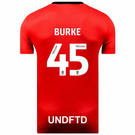 Kandiny Niño Camiseta Oliver Burke #45 Rojo 2ª Equipación 2023/24 La Camisa Chile