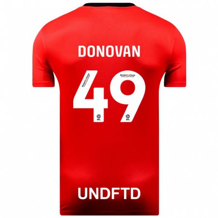 Kandiny Niño Camiseta Romelle Donovan #49 Rojo 2ª Equipación 2023/24 La Camisa Chile