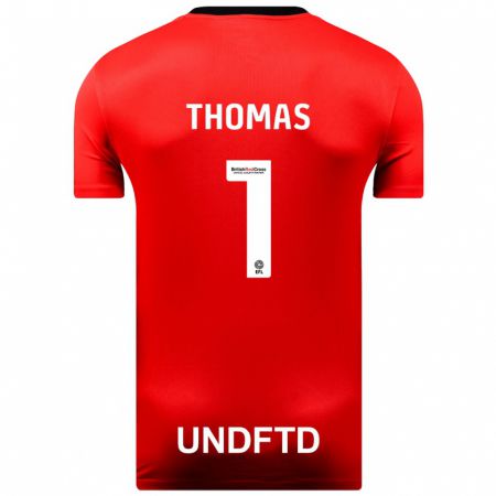 Kandiny Niño Camiseta Lucy Thomas #1 Rojo 2ª Equipación 2023/24 La Camisa Chile