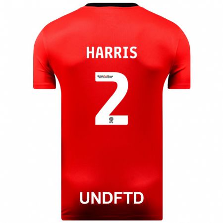 Kandiny Niño Camiseta Martha Harris #2 Rojo 2ª Equipación 2023/24 La Camisa Chile