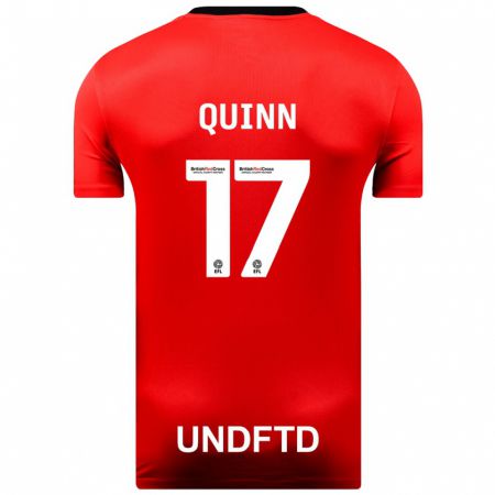 Kandiny Niño Camiseta Lucy Quinn #17 Rojo 2ª Equipación 2023/24 La Camisa Chile