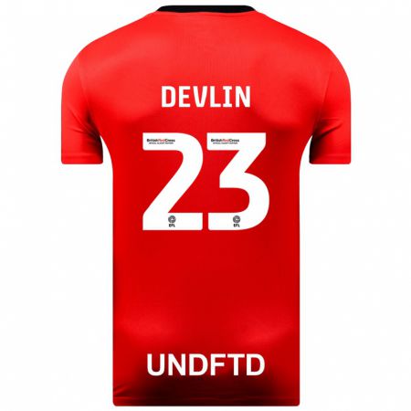 Kandiny Niño Camiseta Charlotte Devlin #23 Rojo 2ª Equipación 2023/24 La Camisa Chile