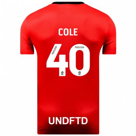 Kandiny Niño Camiseta Delphi Cole #40 Rojo 2ª Equipación 2023/24 La Camisa Chile