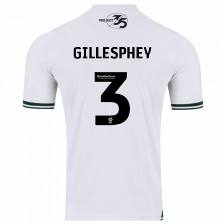 Kandiny Niño Camiseta Macaulay Gillesphey #3 Blanco 2ª Equipación 2023/24 La Camisa Chile