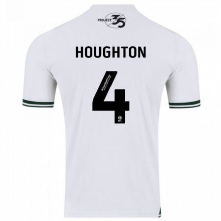 Kandiny Niño Camiseta Jordan Houghton #4 Blanco 2ª Equipación 2023/24 La Camisa Chile