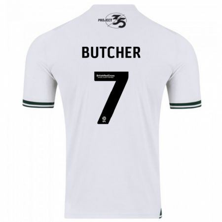 Kandiny Niño Camiseta Matt Butcher #7 Blanco 2ª Equipación 2023/24 La Camisa Chile