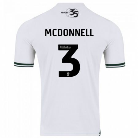 Kandiny Niño Camiseta Rosie Mcdonnell #3 Blanco 2ª Equipación 2023/24 La Camisa Chile