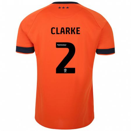 Kandiny Niño Camiseta Harry Clarke #2 Naranja 2ª Equipación 2023/24 La Camisa Chile