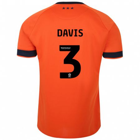 Kandiny Niño Camiseta Leif Davis #3 Naranja 2ª Equipación 2023/24 La Camisa Chile