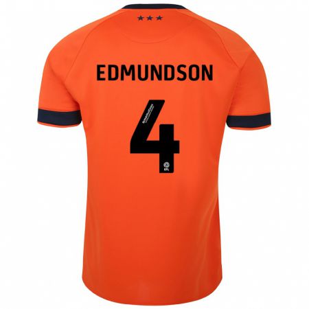 Kandiny Niño Camiseta George Edmundson #4 Naranja 2ª Equipación 2023/24 La Camisa Chile