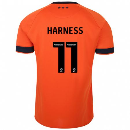 Kandiny Niño Camiseta Marcus Harness #11 Naranja 2ª Equipación 2023/24 La Camisa Chile