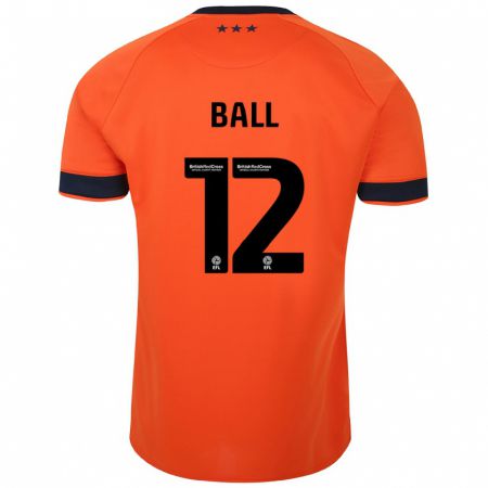 Kandiny Niño Camiseta Dominic Ball #12 Naranja 2ª Equipación 2023/24 La Camisa Chile