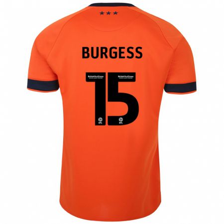 Kandiny Niño Camiseta Cameron Burgess #15 Naranja 2ª Equipación 2023/24 La Camisa Chile