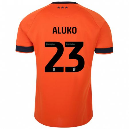 Kandiny Niño Camiseta Sone Aluko #23 Naranja 2ª Equipación 2023/24 La Camisa Chile