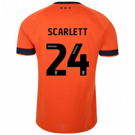 Kandiny Niño Camiseta Dane Scarlett #24 Naranja 2ª Equipación 2023/24 La Camisa Chile