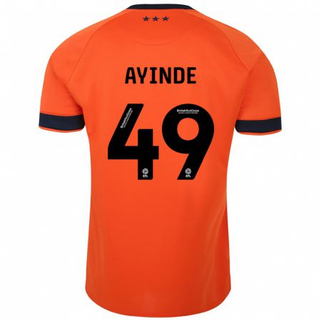 Kandiny Niño Camiseta Leon Ayinde #49 Naranja 2ª Equipación 2023/24 La Camisa Chile