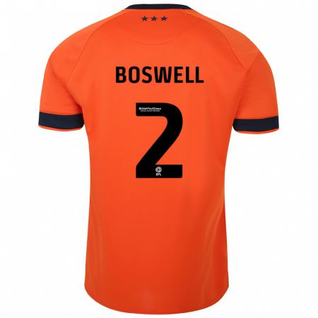Kandiny Niño Camiseta Maria Boswell #2 Naranja 2ª Equipación 2023/24 La Camisa Chile