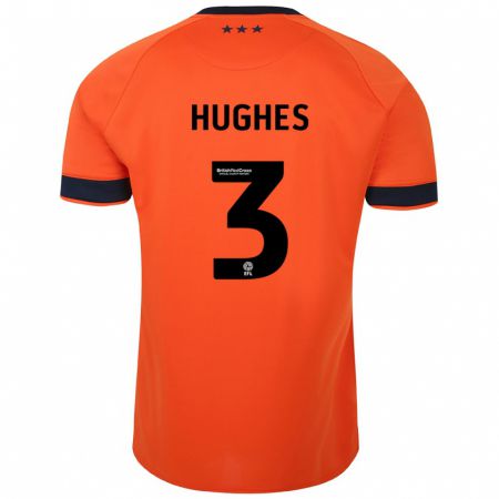 Kandiny Niño Camiseta Summer Hughes #3 Naranja 2ª Equipación 2023/24 La Camisa Chile