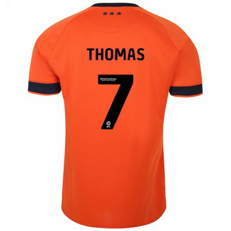 Kandiny Niño Camiseta Natasha Thomas #7 Naranja 2ª Equipación 2023/24 La Camisa Chile