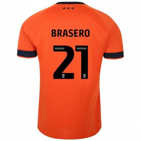 Kandiny Niño Camiseta Sarah Brasero-Carreira #21 Naranja 2ª Equipación 2023/24 La Camisa Chile