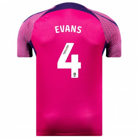 Kandiny Niño Camiseta Corry Evans #4 Morado 2ª Equipación 2023/24 La Camisa Chile