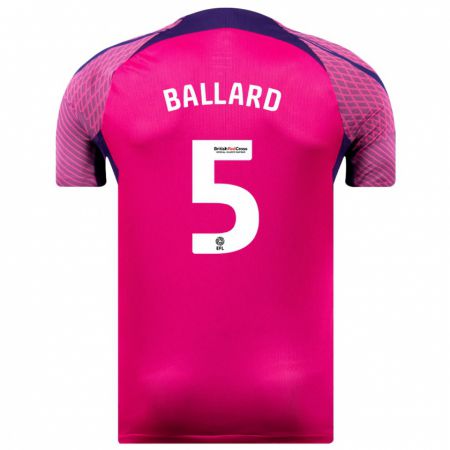 Kandiny Niño Camiseta Daniel Ballard #5 Morado 2ª Equipación 2023/24 La Camisa Chile