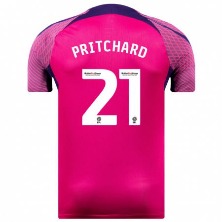 Kandiny Niño Camiseta Alex Pritchard #21 Morado 2ª Equipación 2023/24 La Camisa Chile