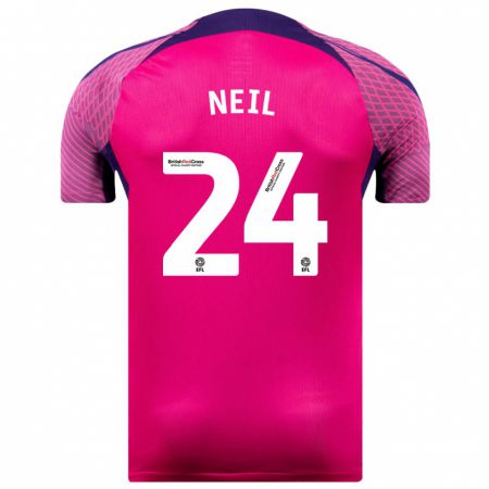 Kandiny Niño Camiseta Dan Neil #24 Morado 2ª Equipación 2023/24 La Camisa Chile