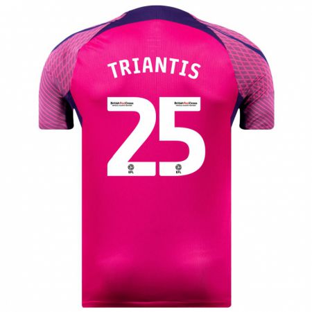 Kandiny Niño Camiseta Nectarios Triantis #25 Morado 2ª Equipación 2023/24 La Camisa Chile