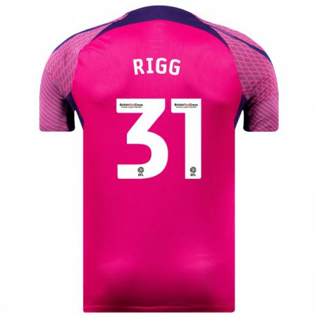 Kandiny Niño Camiseta Chris Rigg #31 Morado 2ª Equipación 2023/24 La Camisa Chile