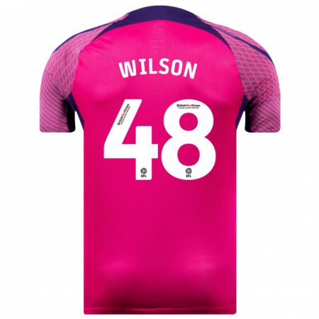 Kandiny Niño Camiseta Callum Wilson #48 Morado 2ª Equipación 2023/24 La Camisa Chile