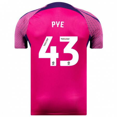 Kandiny Niño Camiseta Connor Pye #43 Morado 2ª Equipación 2023/24 La Camisa Chile