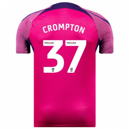 Kandiny Niño Camiseta Ben Crompton #37 Morado 2ª Equipación 2023/24 La Camisa Chile