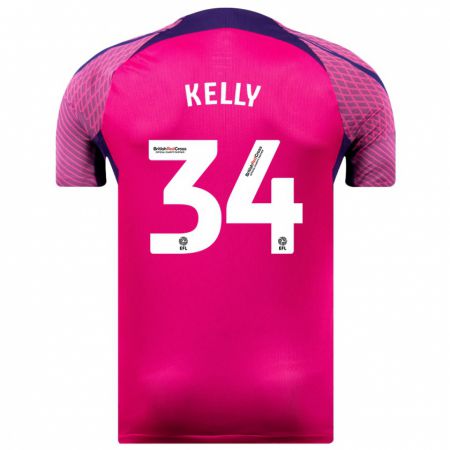 Kandiny Niño Camiseta Caden Kelly #34 Morado 2ª Equipación 2023/24 La Camisa Chile