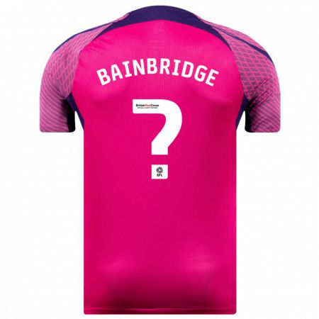 Kandiny Niño Camiseta Oliver Bainbridge #0 Morado 2ª Equipación 2023/24 La Camisa Chile