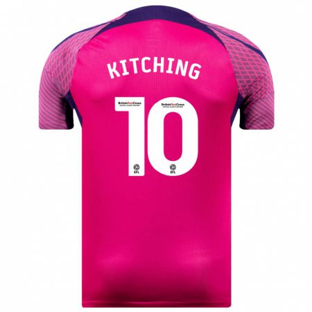 Kandiny Niño Camiseta Katie Kitching #10 Morado 2ª Equipación 2023/24 La Camisa Chile