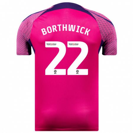 Kandiny Niño Camiseta Megan Borthwick #22 Morado 2ª Equipación 2023/24 La Camisa Chile