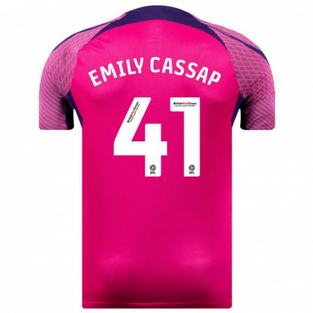 Kandiny Niño Camiseta Emily Cassap #41 Morado 2ª Equipación 2023/24 La Camisa Chile