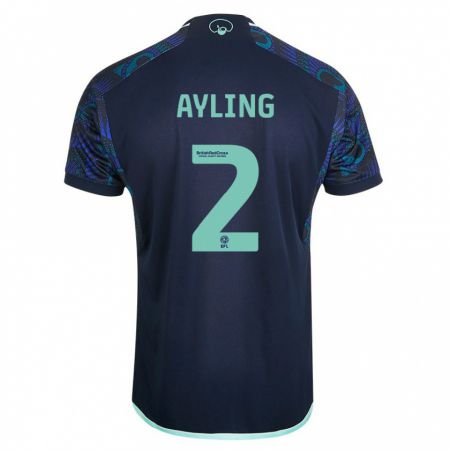 Kandiny Niño Camiseta Luke Ayling #2 Azul 2ª Equipación 2023/24 La Camisa Chile