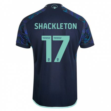 Kandiny Niño Camiseta Jamie Shackleton #17 Azul 2ª Equipación 2023/24 La Camisa Chile