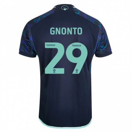 Kandiny Niño Camiseta Wilfried Gnonto #29 Azul 2ª Equipación 2023/24 La Camisa Chile