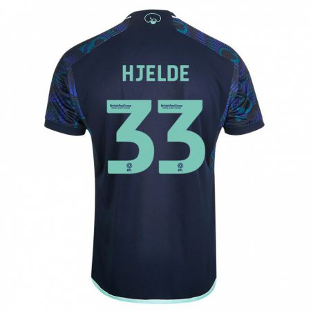 Kandiny Niño Camiseta Leo Fuhr Hjelde #33 Azul 2ª Equipación 2023/24 La Camisa Chile