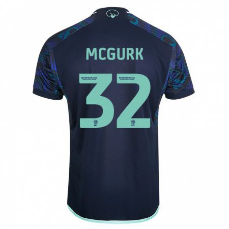 Kandiny Niño Camiseta Sean Mcgurk #32 Azul 2ª Equipación 2023/24 La Camisa Chile