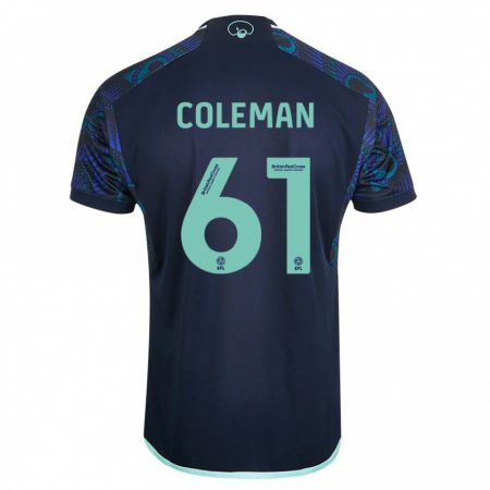 Kandiny Niño Camiseta Cian Coleman #61 Azul 2ª Equipación 2023/24 La Camisa Chile