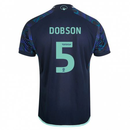 Kandiny Niño Camiseta Ellie Dobson #5 Azul 2ª Equipación 2023/24 La Camisa Chile