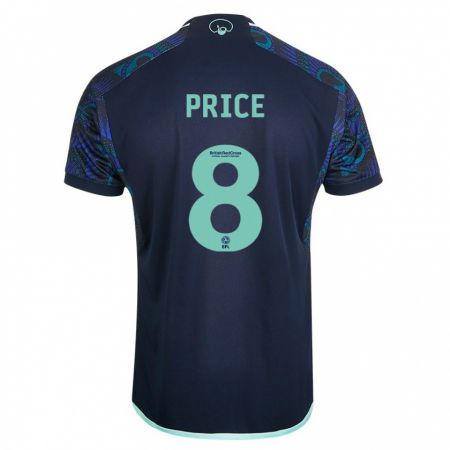 Kandiny Niño Camiseta Leoni Price #8 Azul 2ª Equipación 2023/24 La Camisa Chile